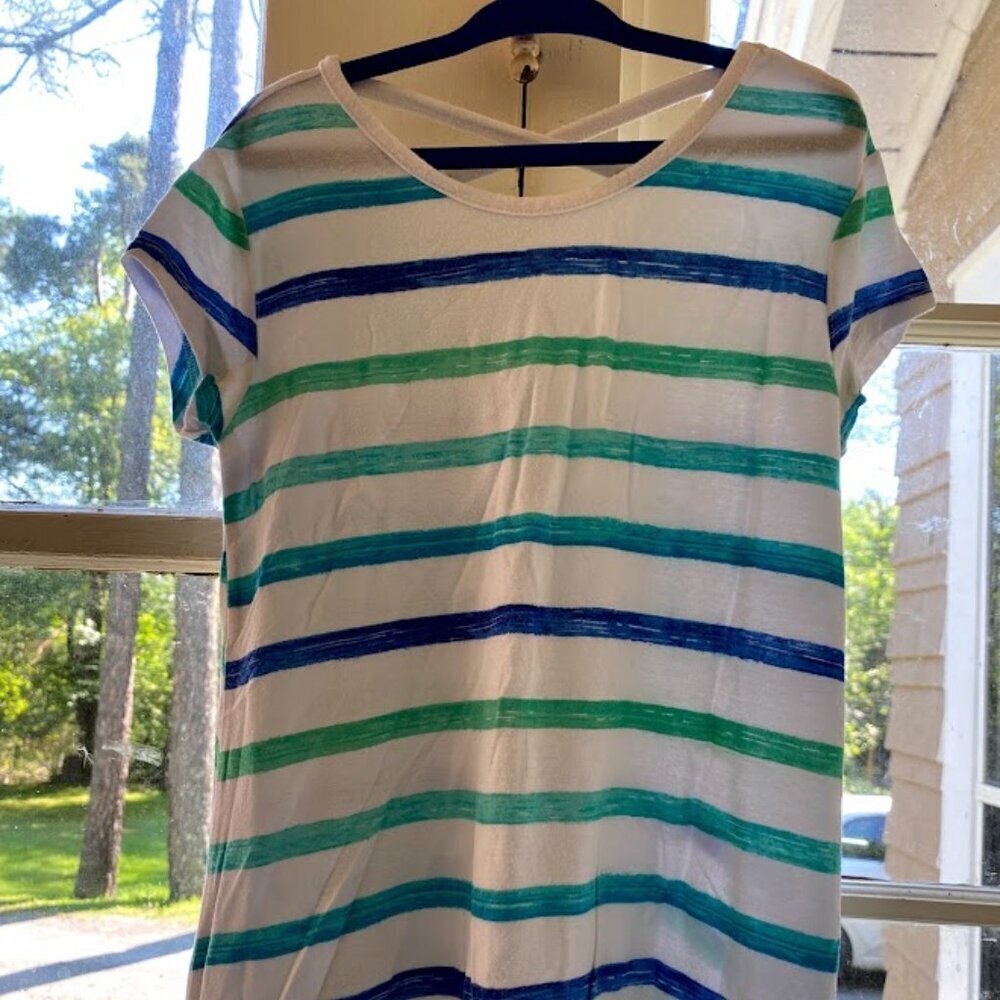 Justice Girl's Handkerchief Stripe Top
